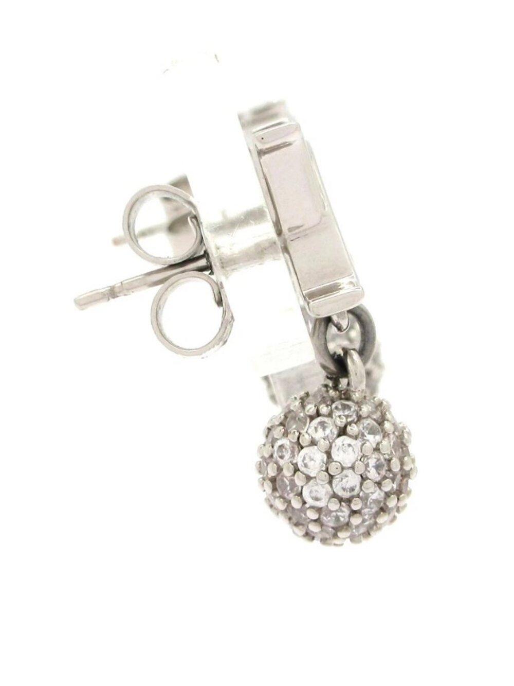 LOUIS VUITTON Earrings LV Iconic Louisa Strass M03242 Silver Clear - RM3275 - Picture 2 of 12